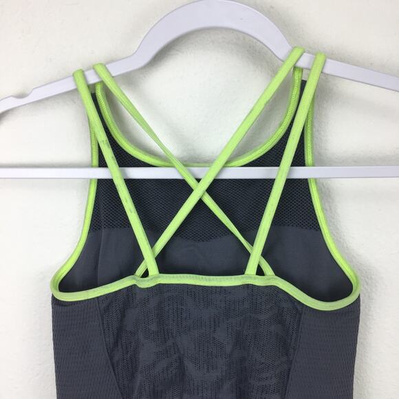 Zella Medium Stretchy Bra Tank Top Racerback Lace - Picture 3 of 8